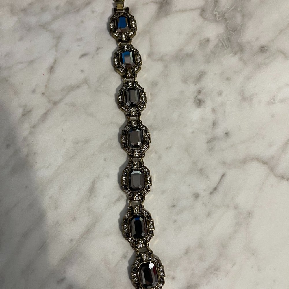 Heidi Daus - black onyx and diamond crystal bracelet